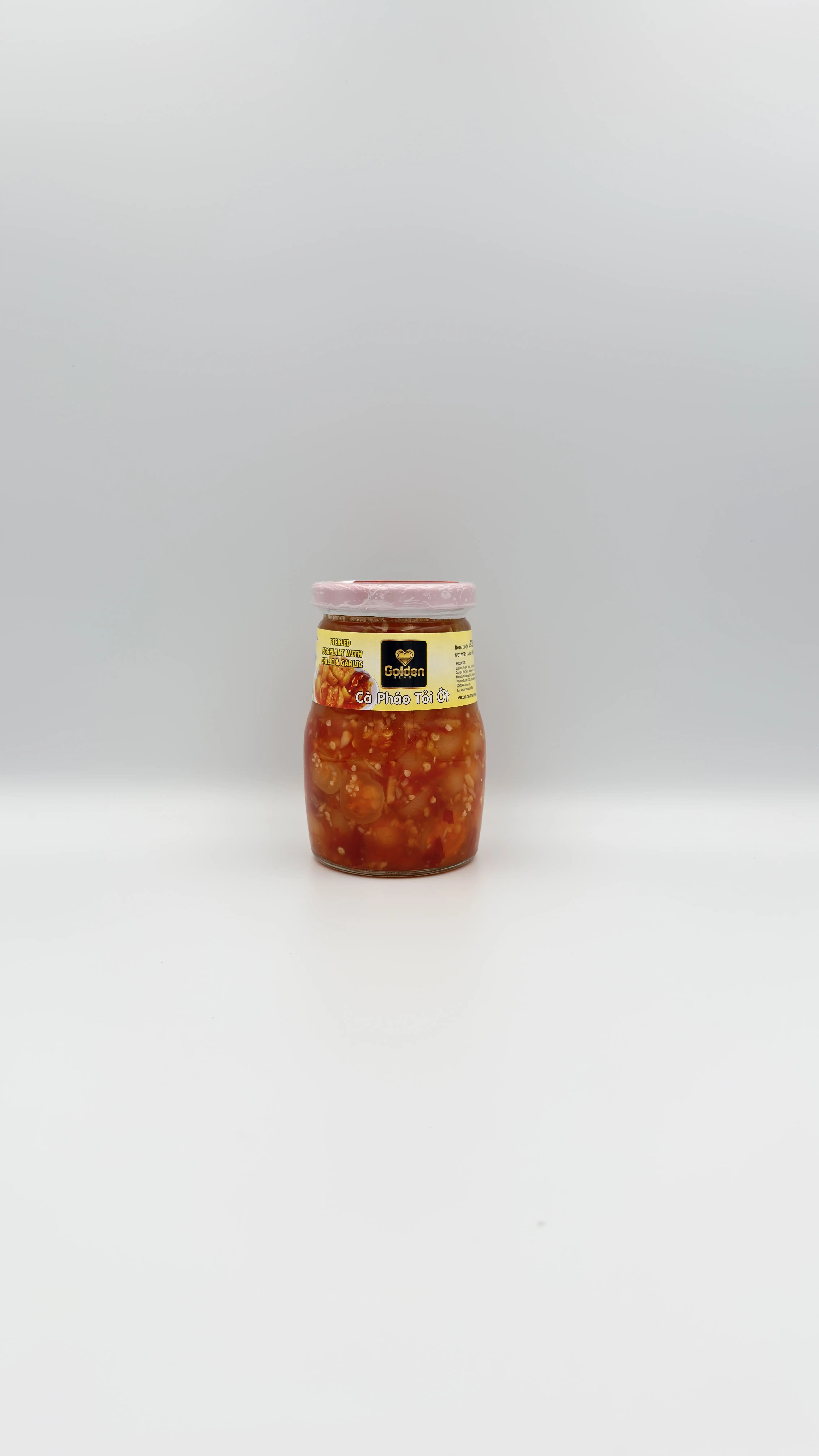 Golden Heart Pickled Eggplant Chili & Garlic 400g (Cà Pháo Tỏi Ớt)