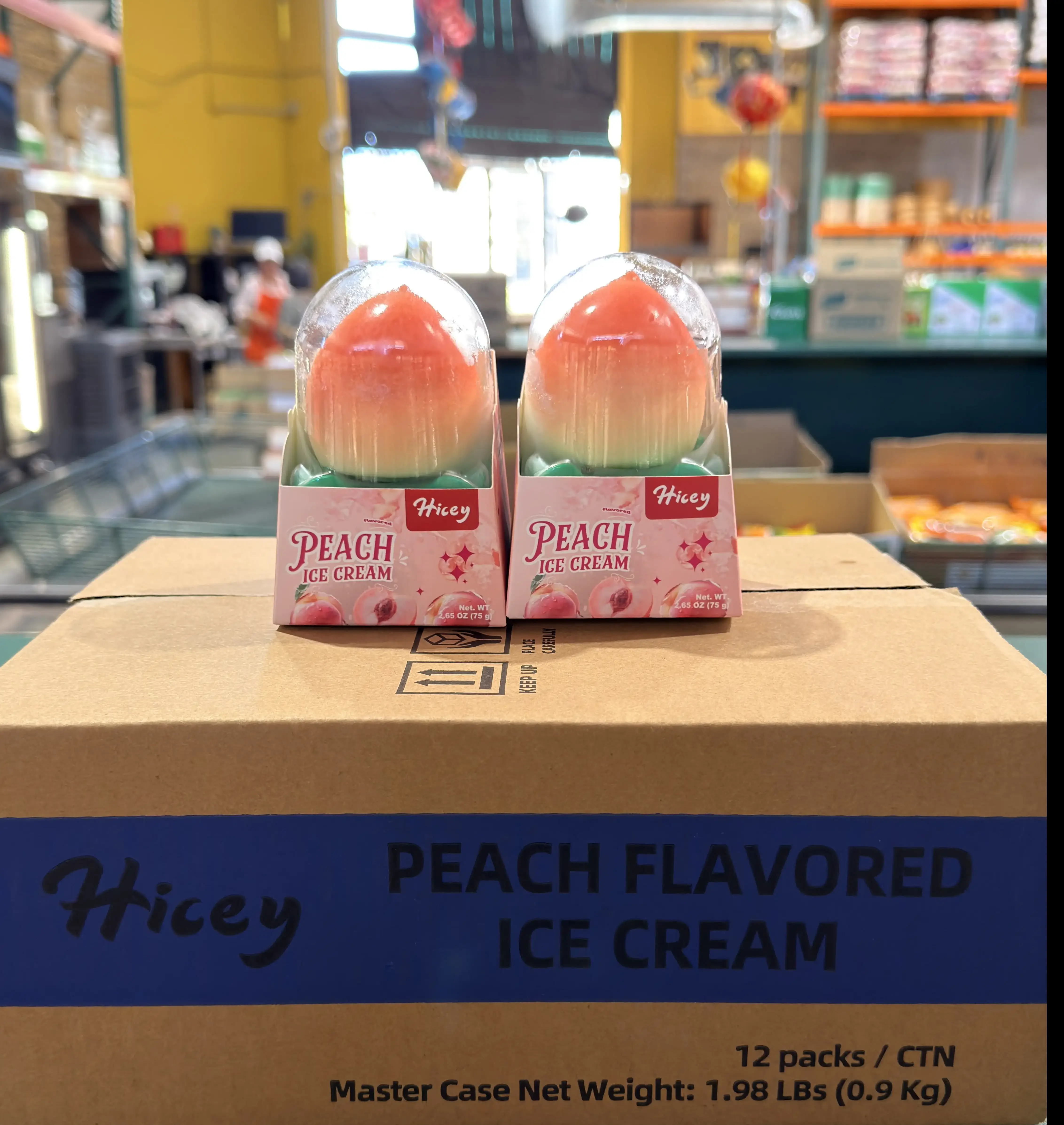 Hicey Peach Flavored Ice Cream (Kem Hương Đào Hicey)