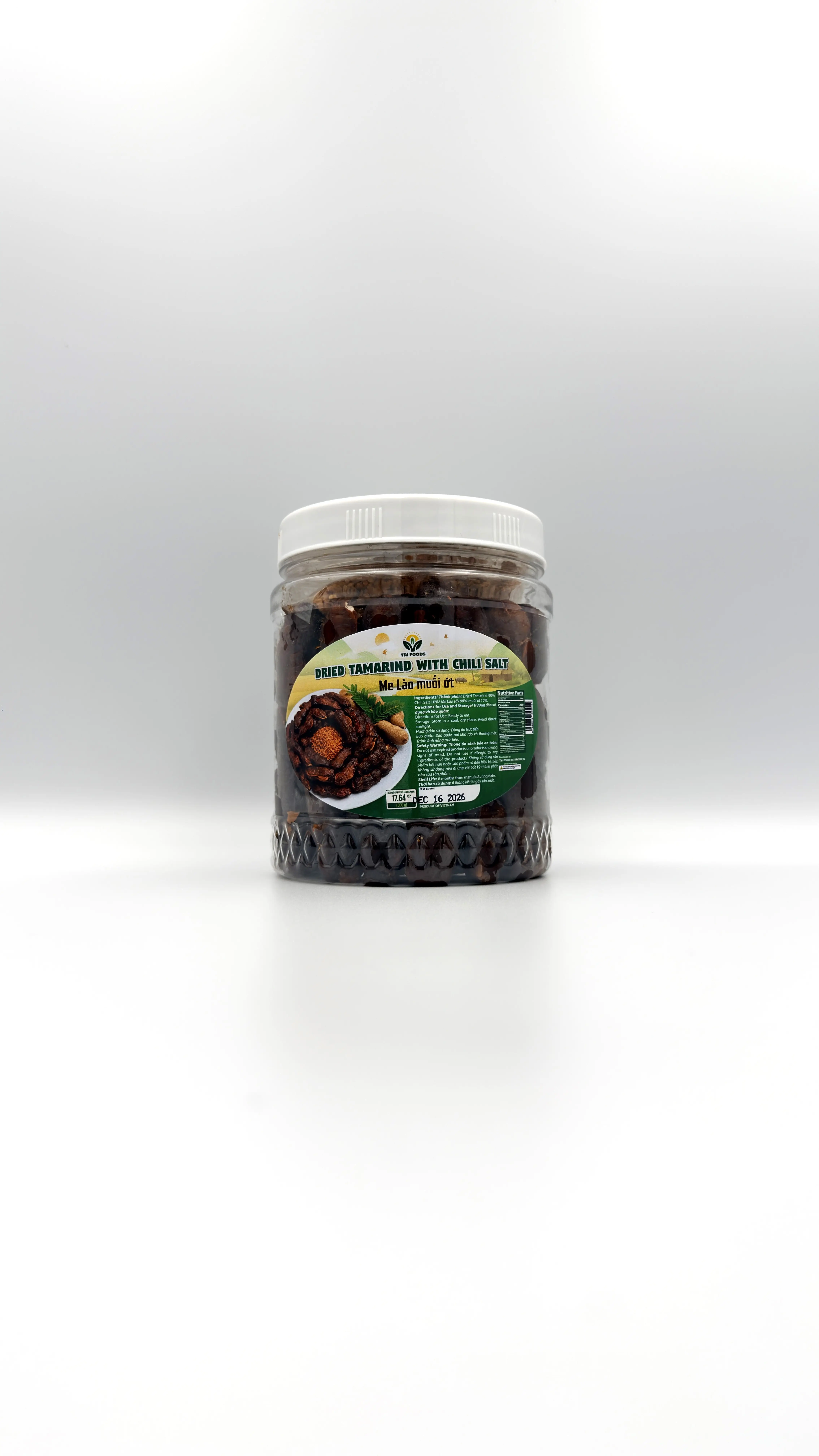 Tri-Foods Lao Tamarind with Chili Salt 500g (Me Lào Muối Ớt)