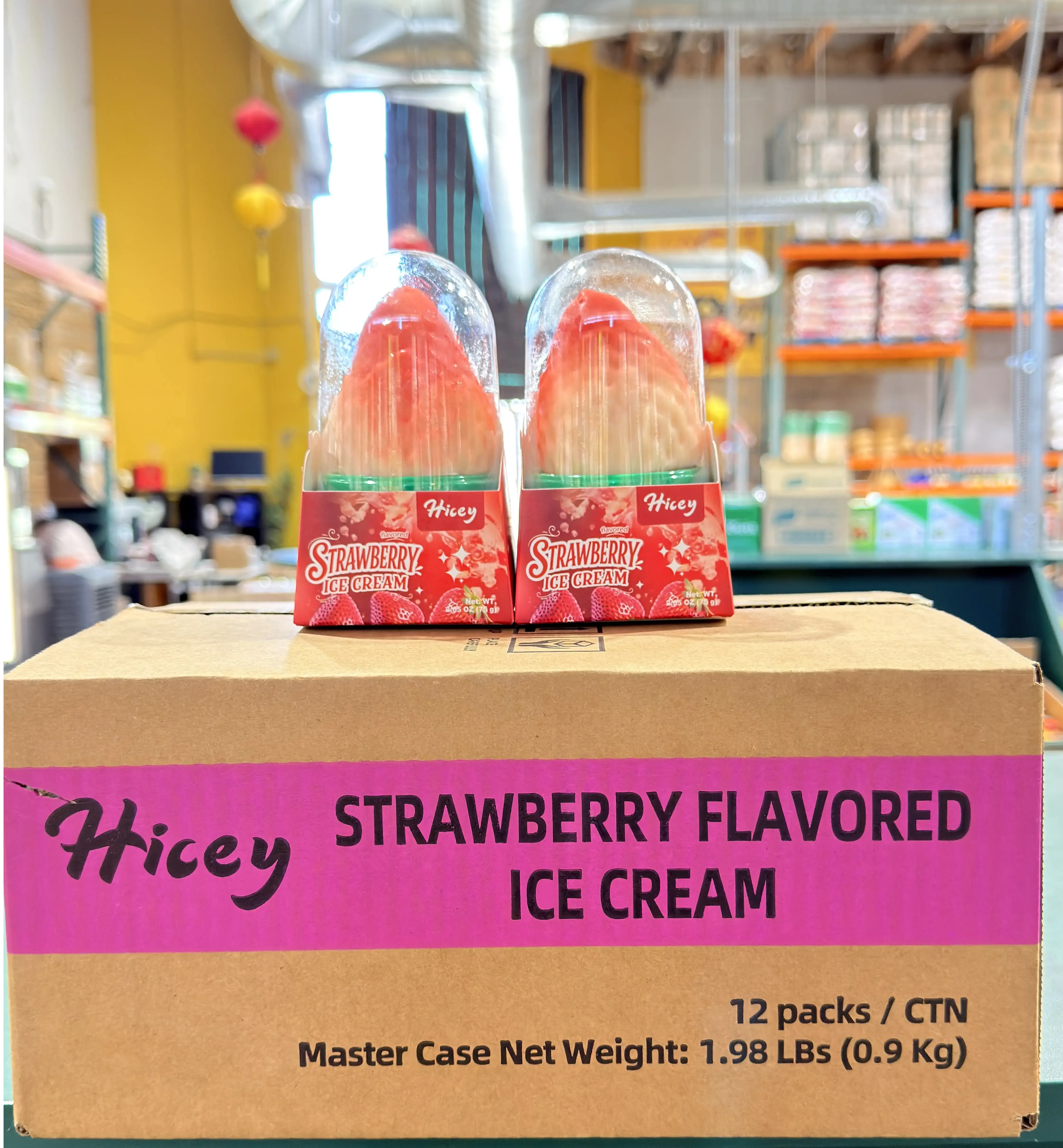 Hicey Strawberry Flavored Ice Cream (Kem Hương Dâu Hicey)