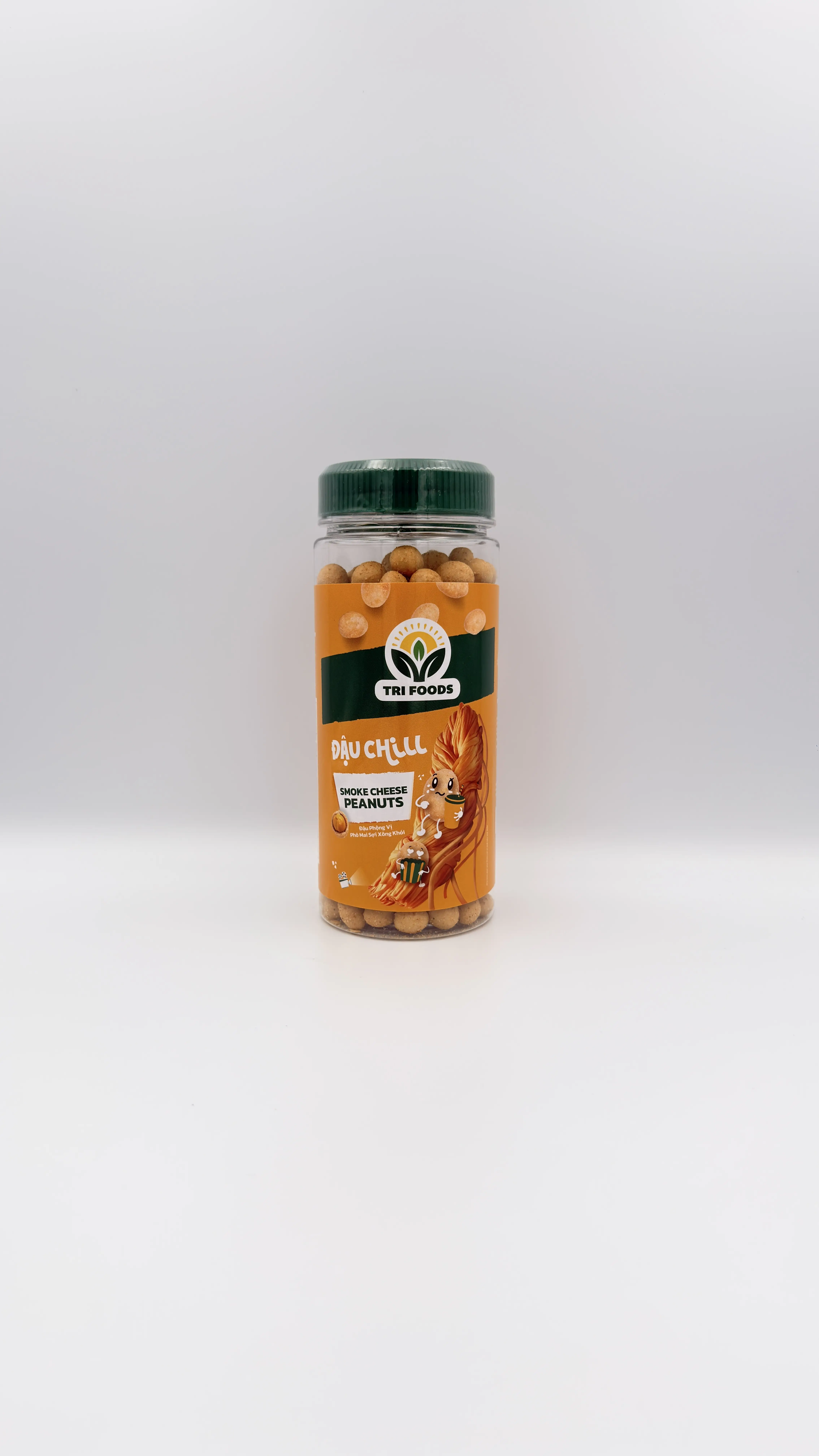 Tri-Foods Smoked Cheese Flavored Peanuts 210g (Đậu Phộng Phô Mai Sợi Xông Khói)