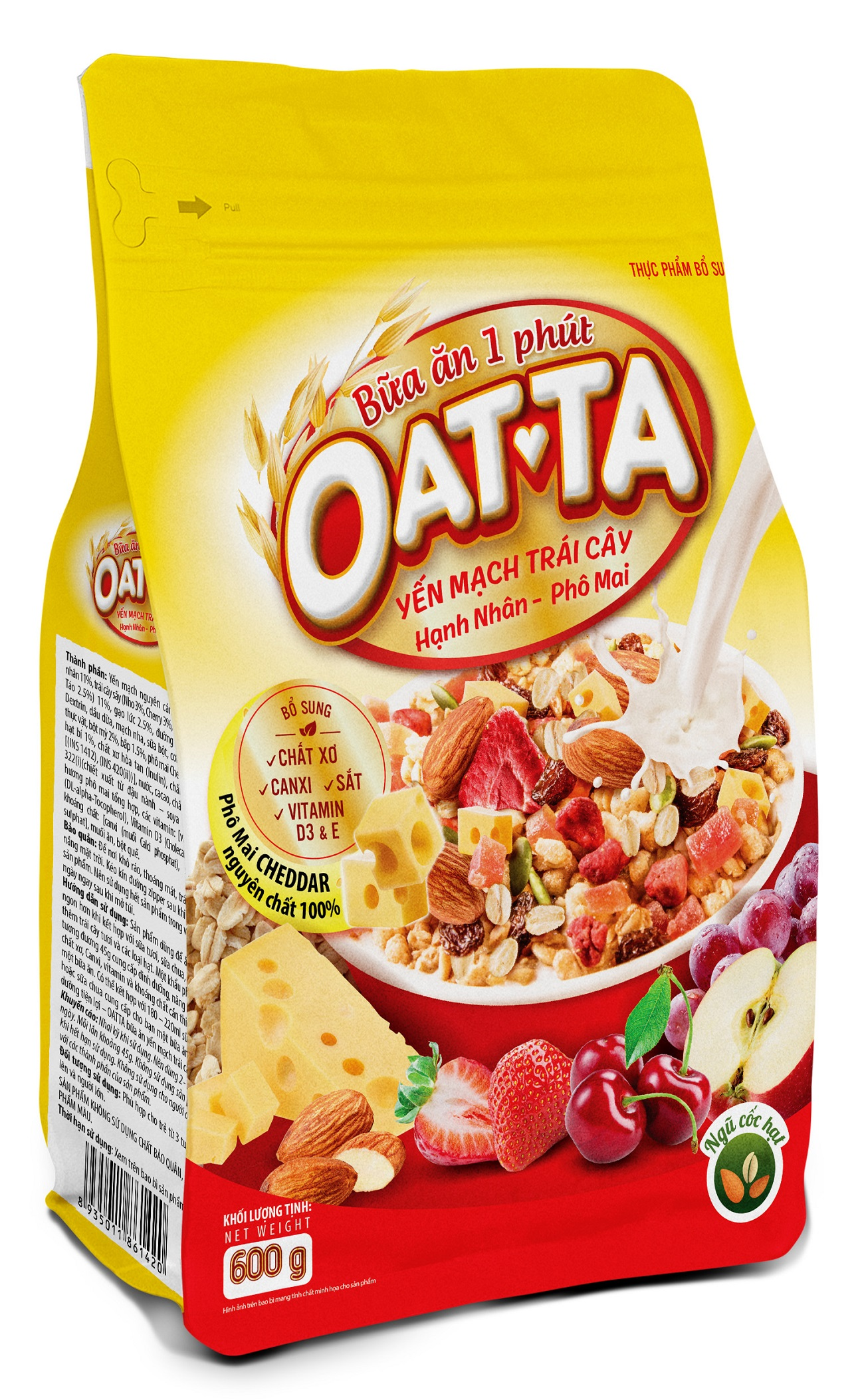 Oatta Fruit Oatmeal – Almond & Cheese Flavor
