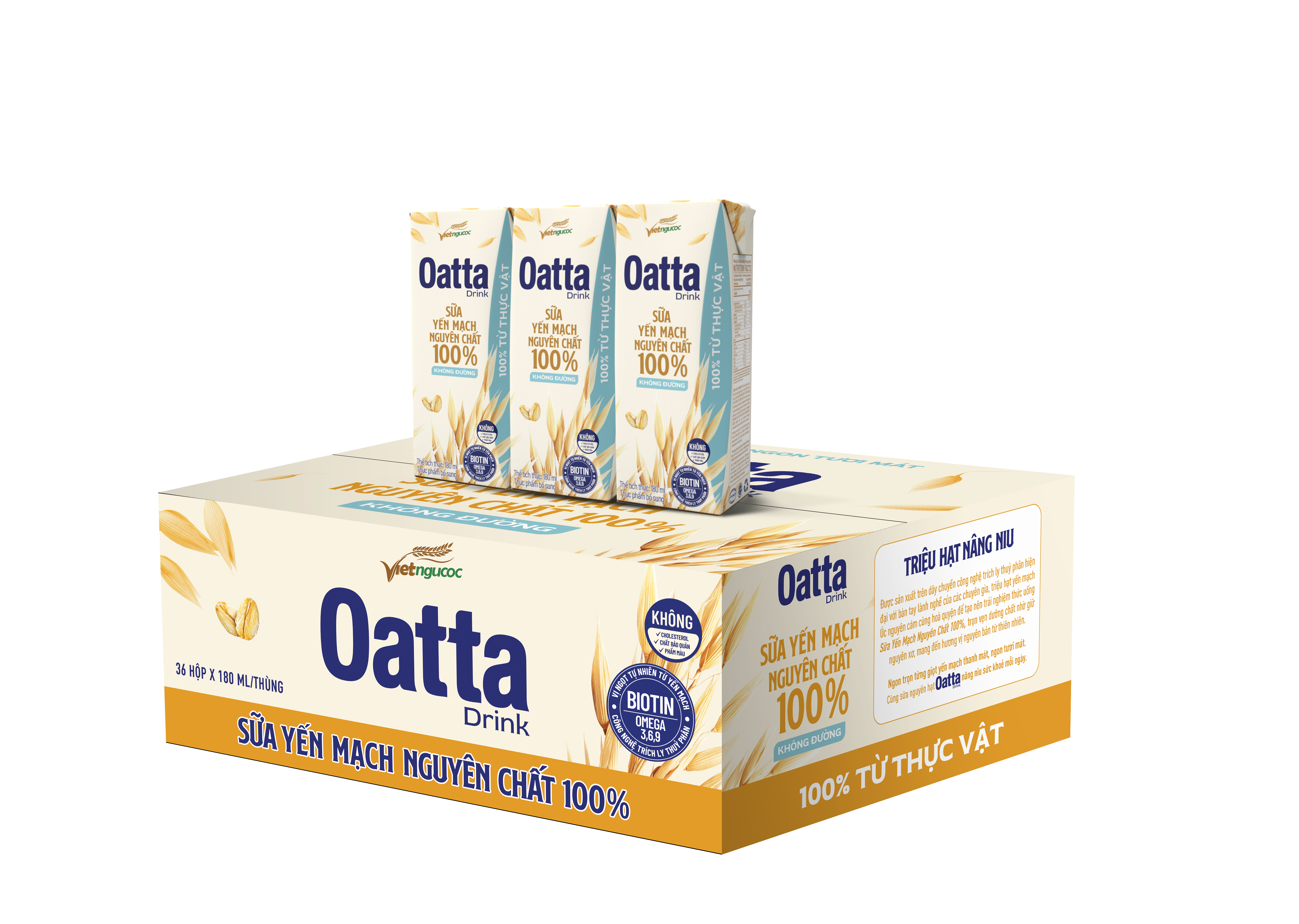 Oatta Drink Pure Oat Milk 100% – No Sugar 180ml