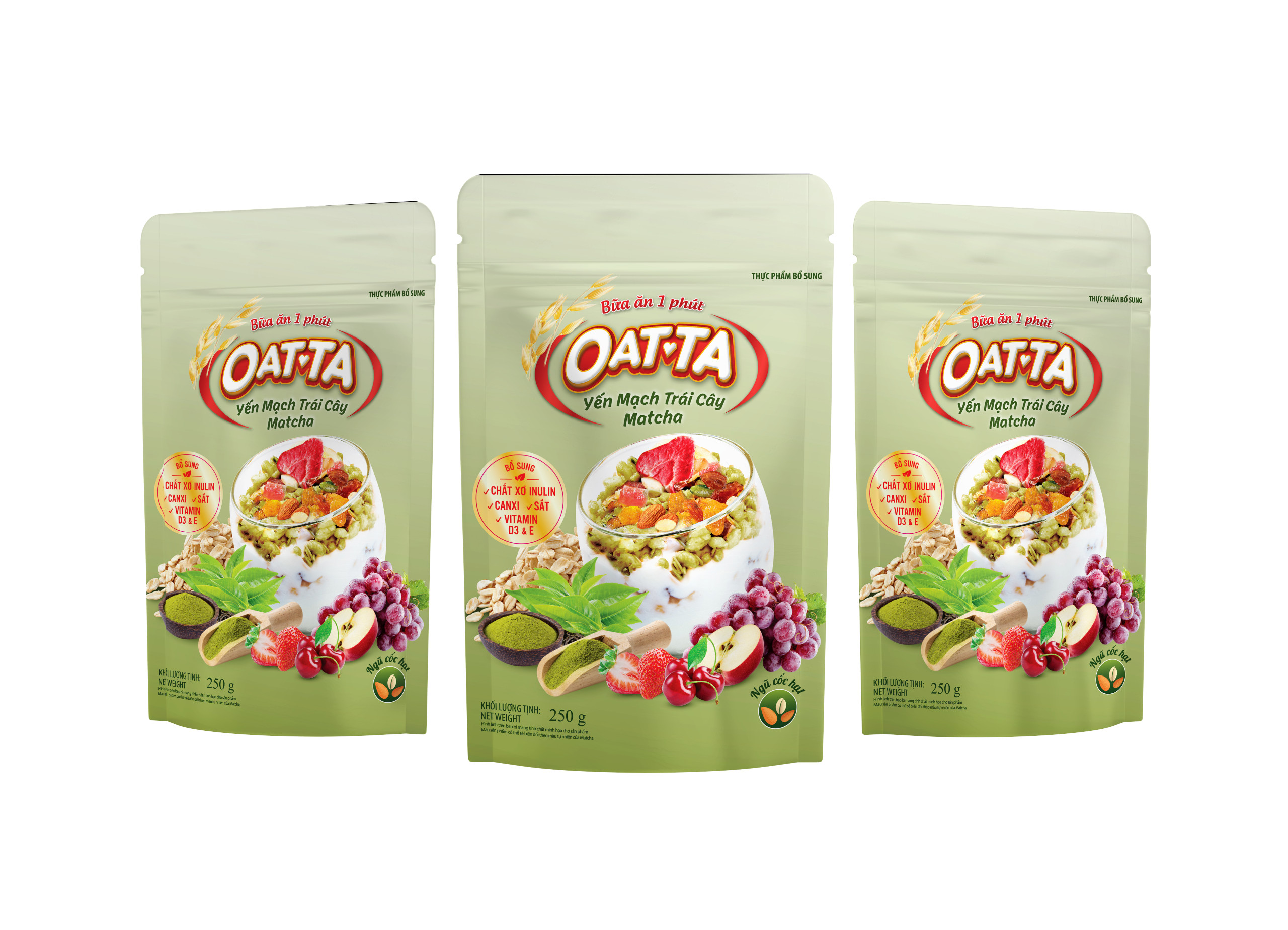 Oatta Fruit Oatmeal – Matcha Flavor