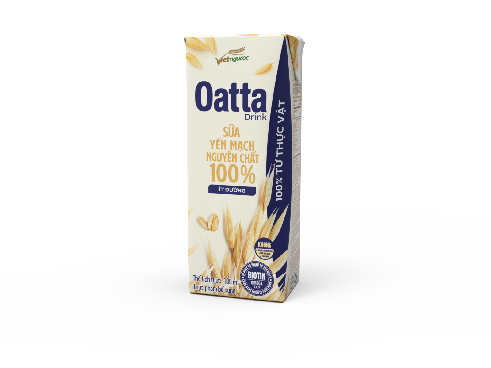 Oatta Drink Pure Oat Milk 100% – Less Sugar 180ml