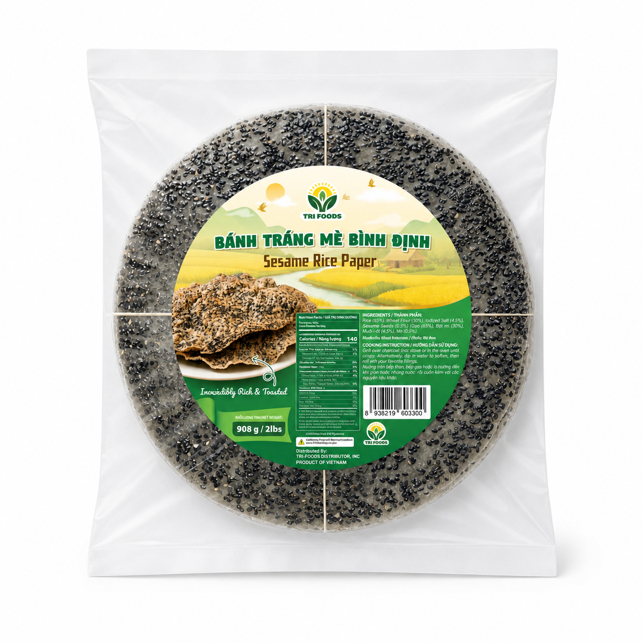 TRI Foods Sesame Rice Paper – 2 lbs