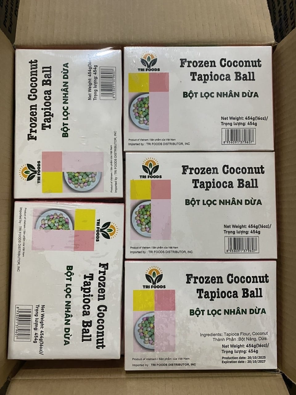 Bột Lọc Nhân Dừa Tri Foods – Dai Ngon, Sần Sật (Frozen Coconut Tapioca Ball)