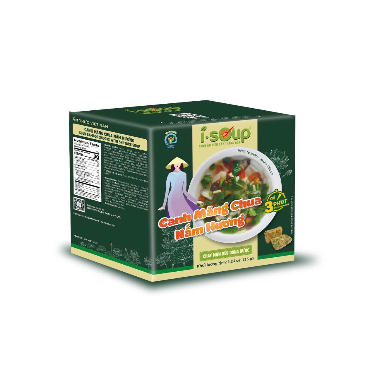 Canh Măng Chua Nấm Hương i-Soup – Hương Vị Quê Nhà Gói Gọn Trong 3 Phút