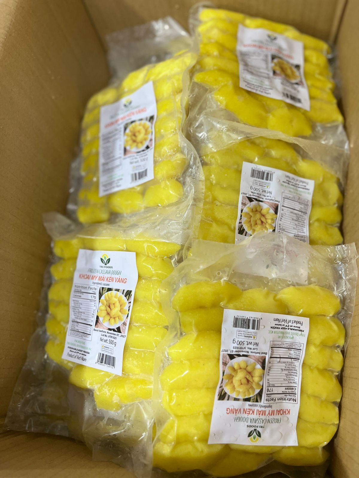 Frozen Cassava Dough (Khoai mì mài kén vàng)