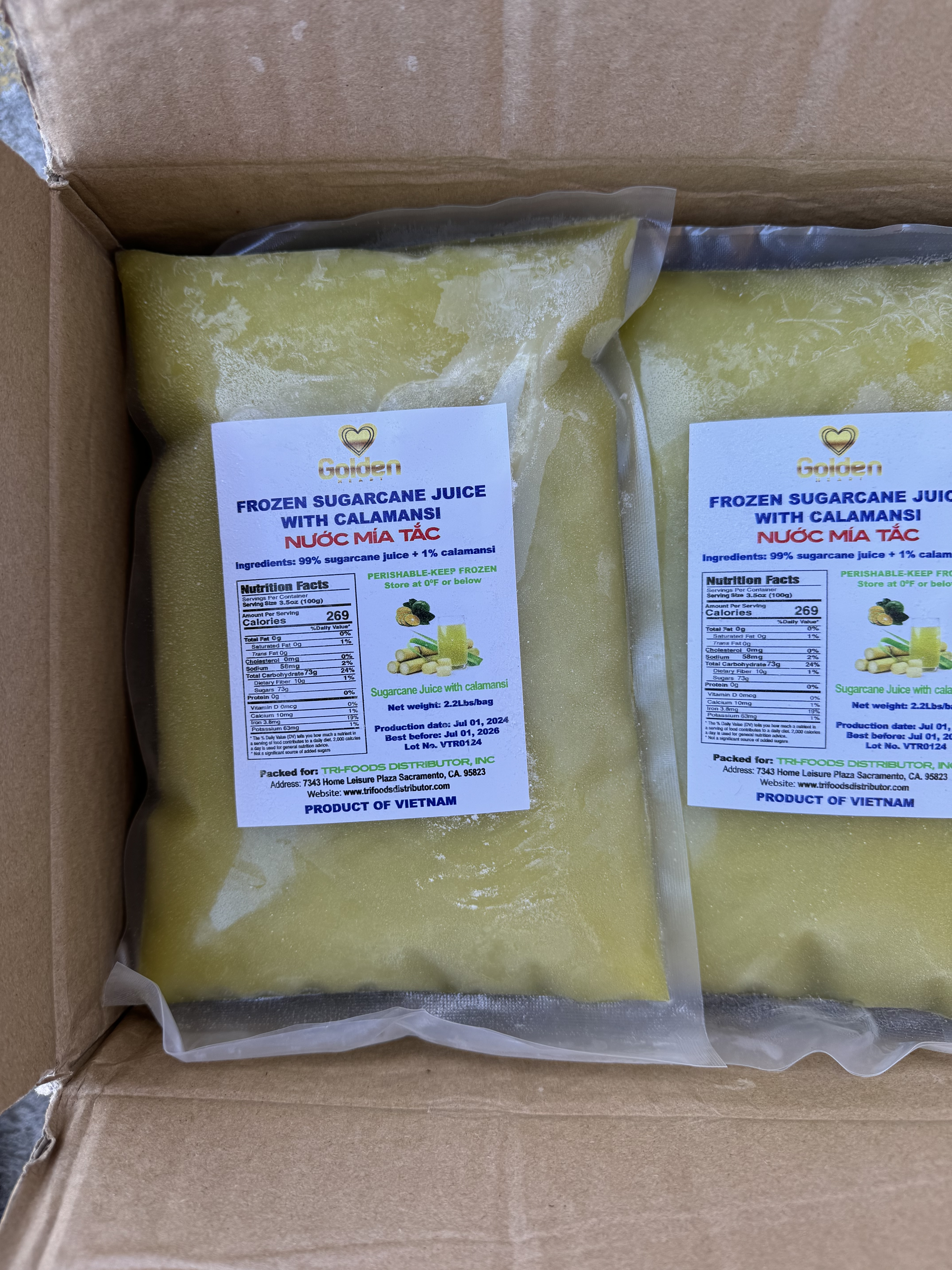 Frozen Sugarcane Juice with Calamansi (Nước mía tắc)