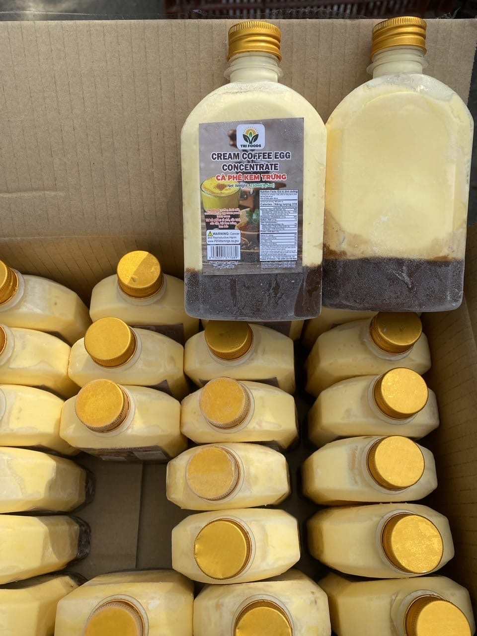 Cà Phê Kem Trứng Đậm Đặc (Cream Coffee Egg Concentrate) Tri Foods - Chai 250ml