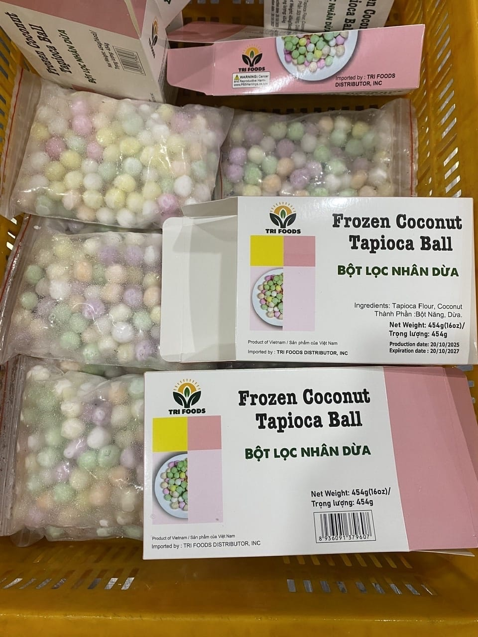 Bột Lọc Nhân Dừa Tri Foods – Dai Ngon, Sần Sật (Frozen Coconut Tapioca Ball)