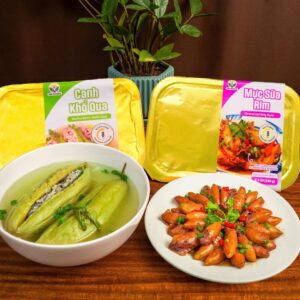 Combo Canh khổ qua - Mực sữa rim